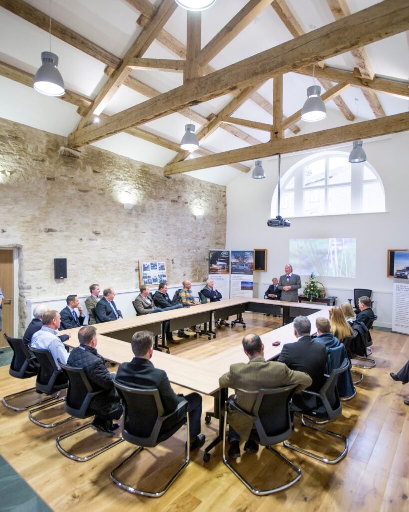 The main barn meeting space at Yorkshire client events